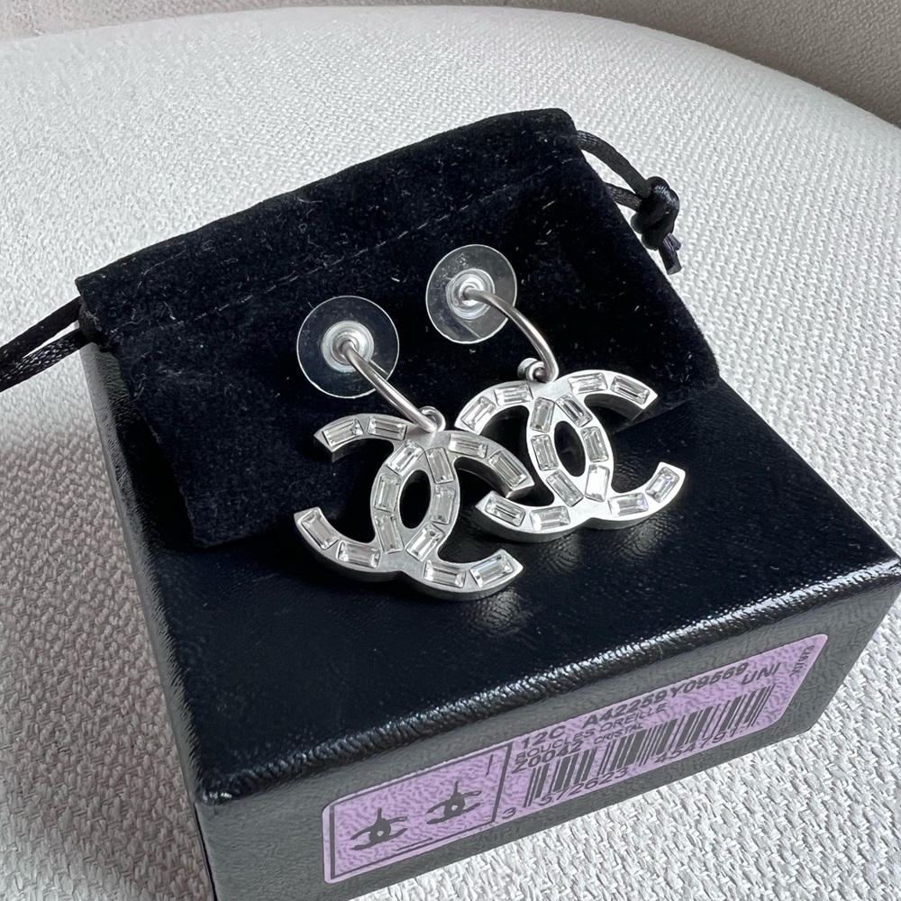 CC Drop Earrings Double Sided *PROOF OF AUTHENTICITY*